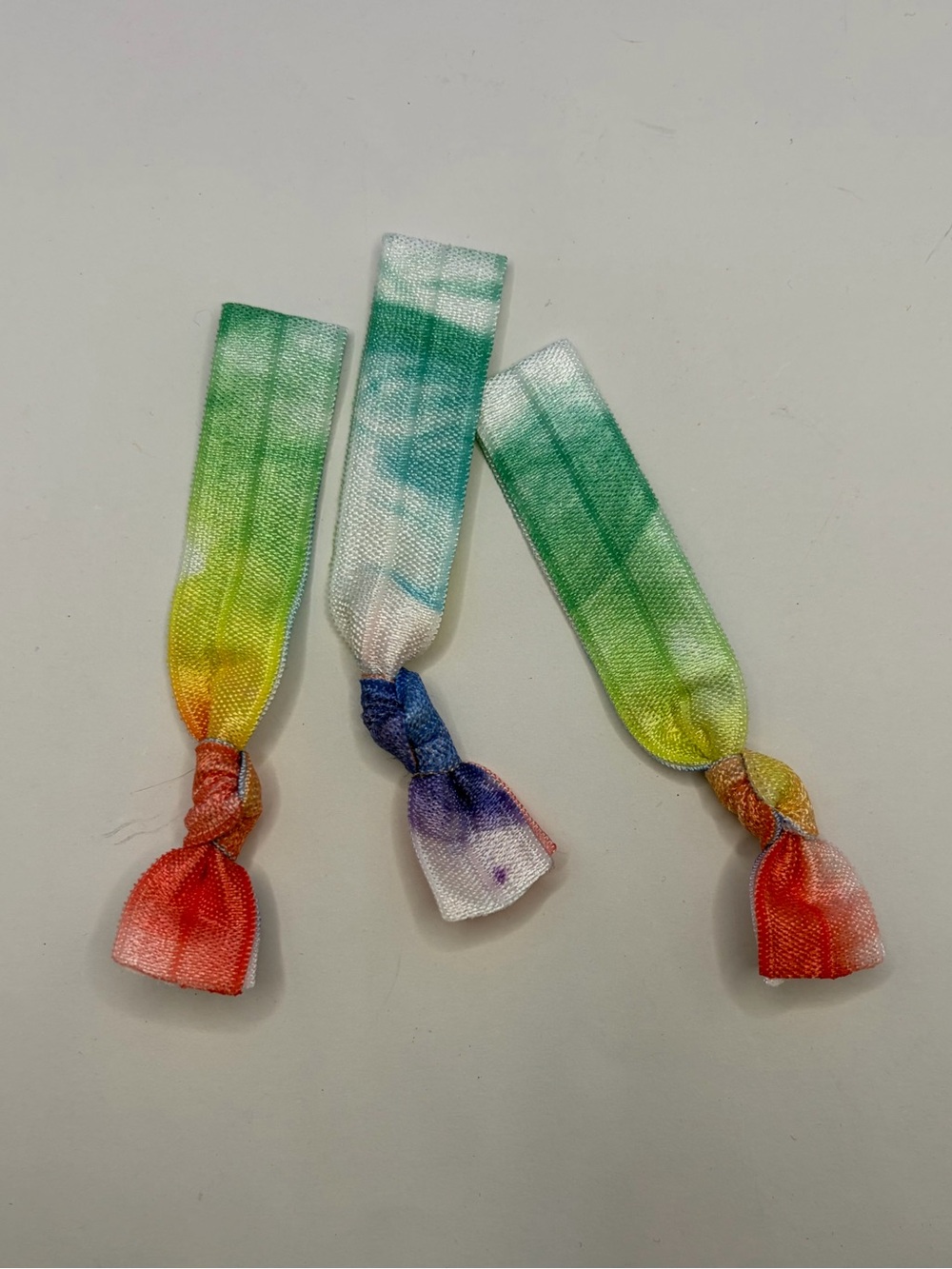 NIP Tie-Dye Elastic Hair Ties - Rainbow Colors